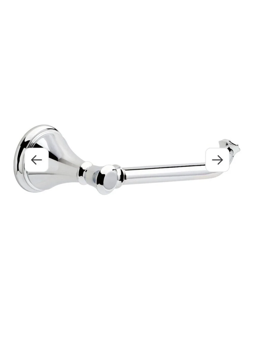 Delta Traditional Chrome Wall Mounted Toilet Paper Holder, Metal, Screw Mount